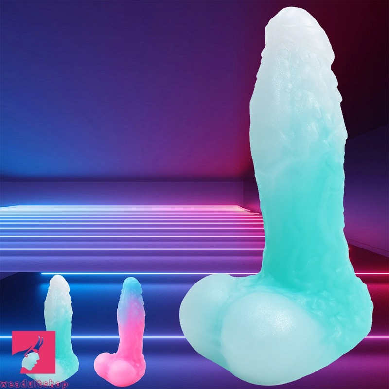 5.51in Silicone Uncut Luminous Monster Soft Dildo For Women Men Prostate