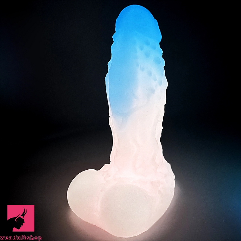 5.51in Silicone Uncut Luminous Monster Soft Dildo For Women Men Prostate