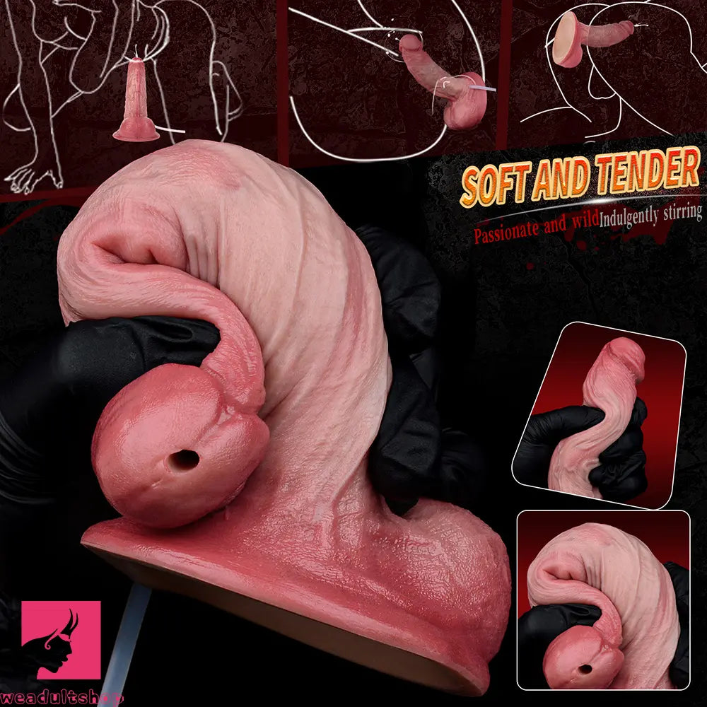 6.26in Dual Density Silicone Ejaculating Dildo For Couple Foreplay Cock