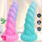 8.26in Fantasy Luminous Silicone Soft Dildo For Women Clit Masturbation