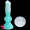 7.49in Dog Cock Knot Dildo Silicone Soft Animal Cock Luminous Clit Dildo