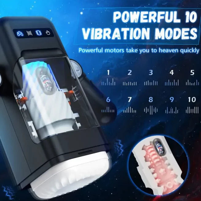 Full Thrusting Vibrating Heating Hands Free Automatic Masturbator