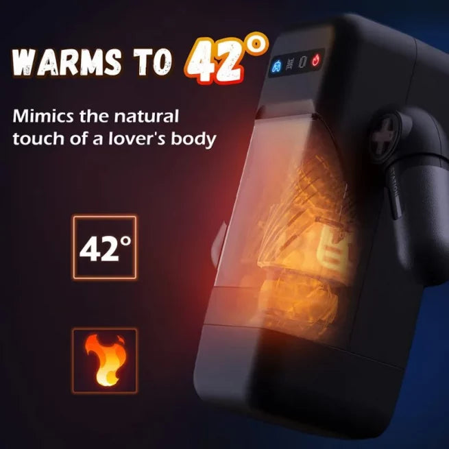 Full Thrusting Vibrating Heating Hands Free Automatic Masturbator