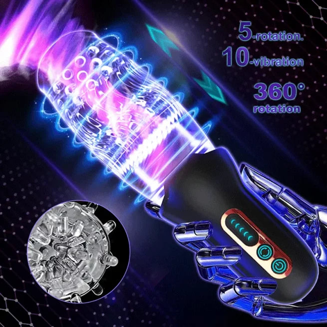 10 Vibrating 5 Rotation Handle Blowjob Automatic Masturbator 10 Vibrating 5 Rotation Handle Blowjob Automatic Masturbator