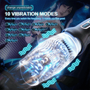 10 Vibrating 5 Rotation Handle Blowjob Automatic Masturbator
