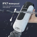 7 Telescopic Vibrating Waterproof TPE Automatic Masturbator