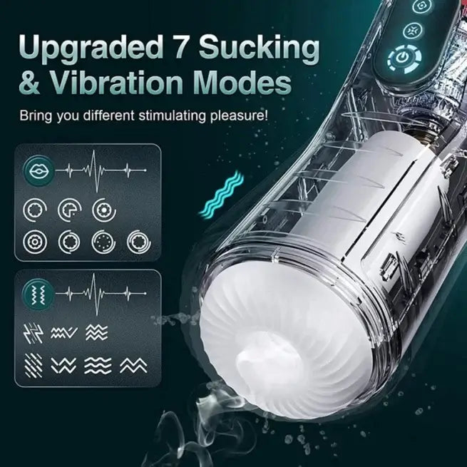7 Vibrating Sucking Moaning Heating Male Automatic Masturbator
