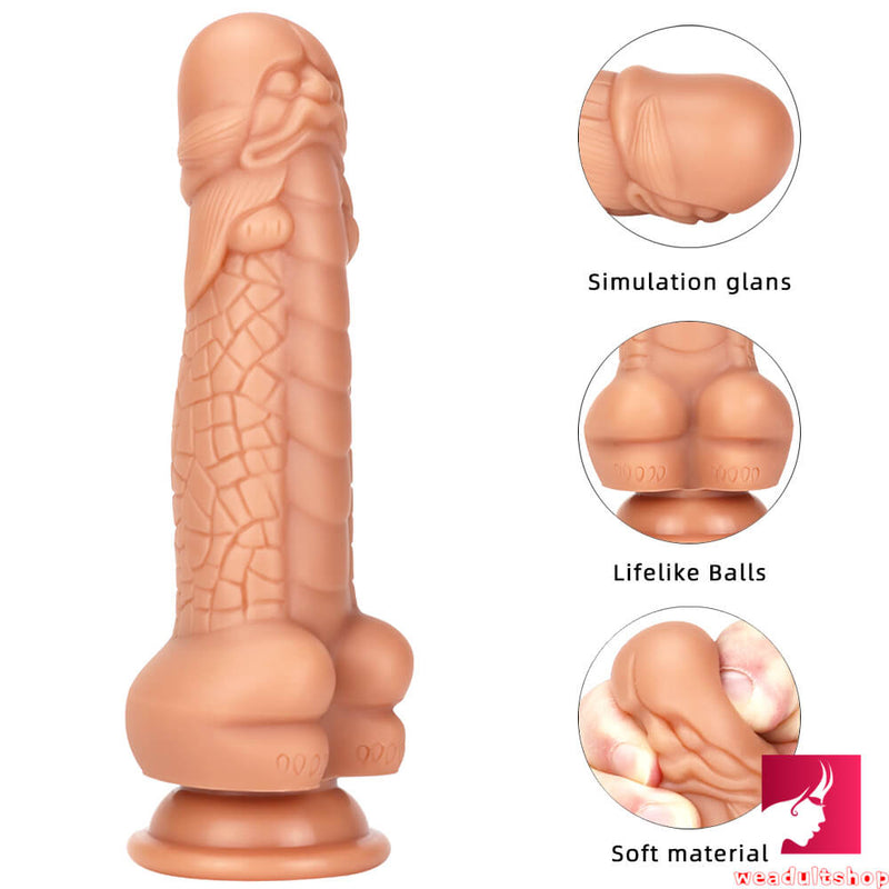 7.87in Odd Dual Layer Silicone Soft Dildo For Women Fucking Sex