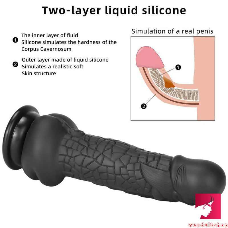7.87in Odd Dual Layer Silicone Soft Dildo For Women Fucking Sex