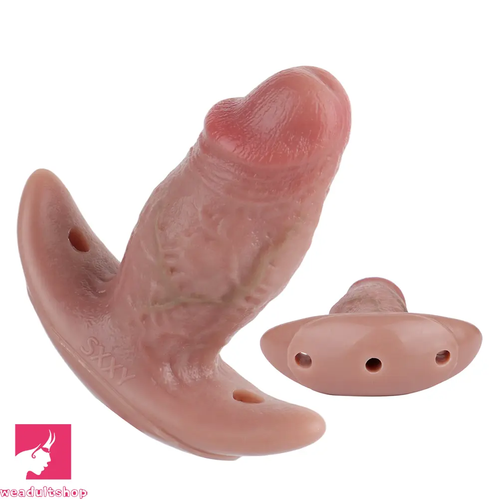 5.8in Hairy Penis 10 Frequency Vibration Role Sex Dildo Tail Butt Plug