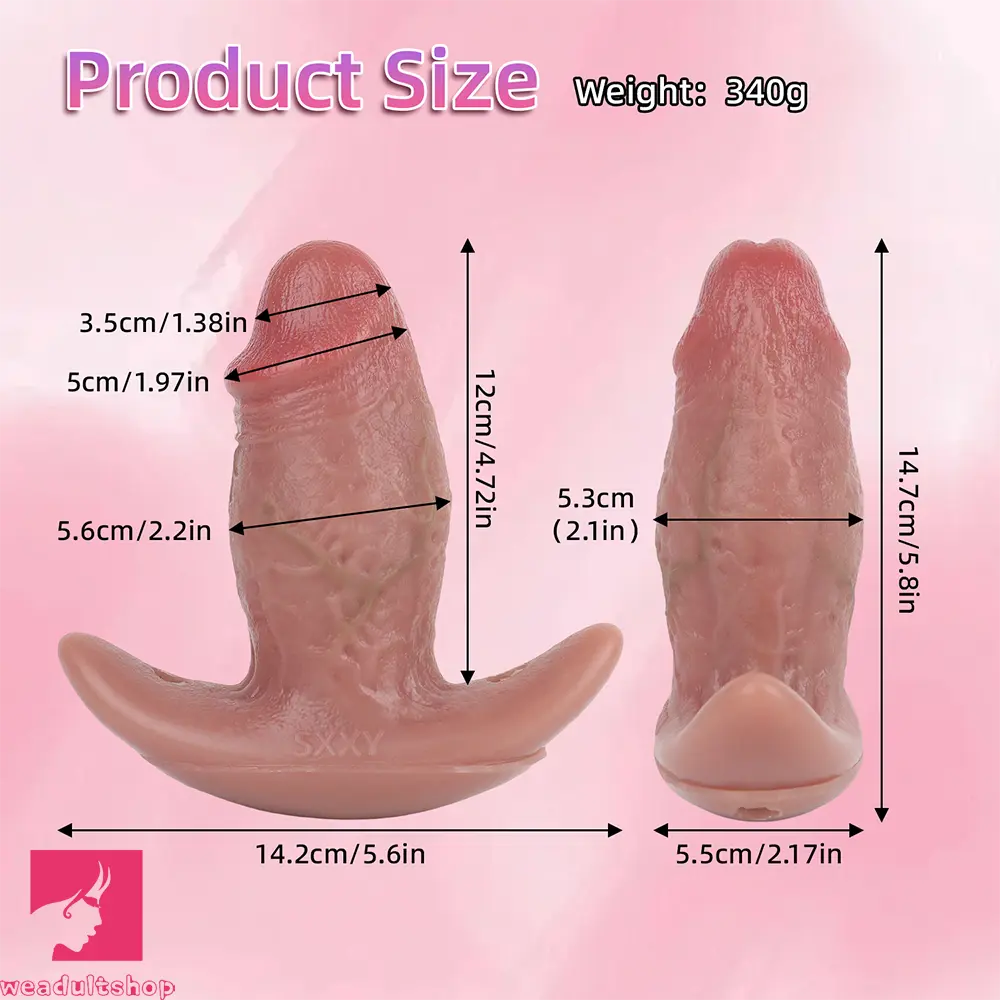 5.8in Hairy Penis 10 Frequency Vibration Role Sex Dildo Tail Butt Plug