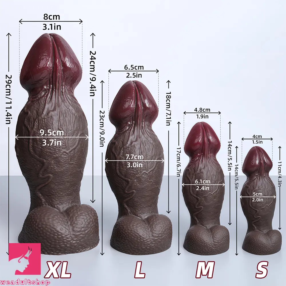 5.5in 6.7in 9in 11.4in Silicone Soft Lifelike Fantasy Dildo Adult Penis Cock