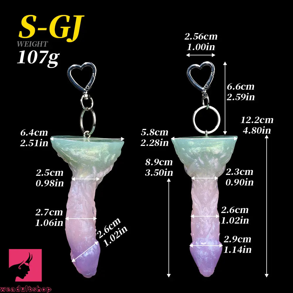 4.6in 4.8in 6.14in 7.61in 8.34in Silicone Fantasy Octopus Dildo Cock Pendant