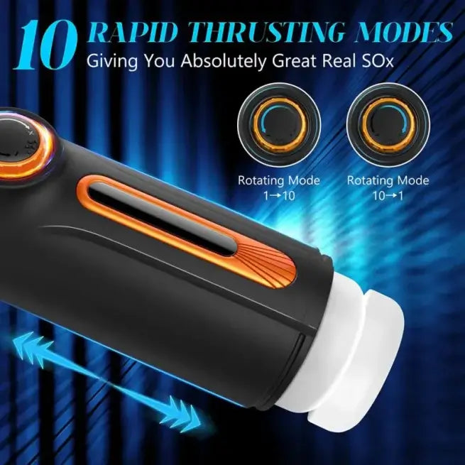 4in1 Thrusting Heating Vibrating Sucking Male Auto Masturbator
