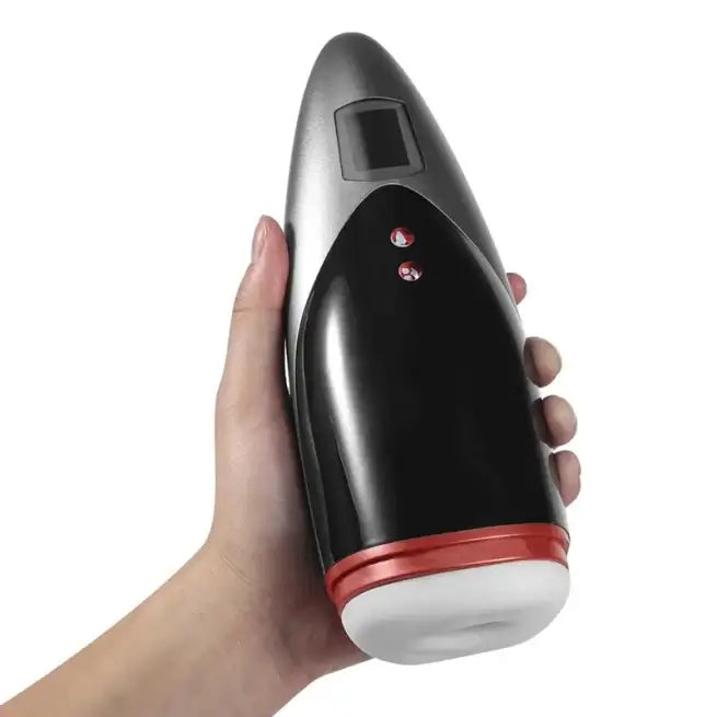 3D Voice Sucking Vibrating Masturbator With LED Display Heating Base