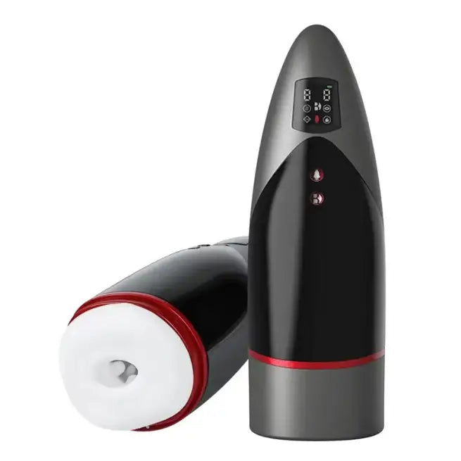 3D Voice Sucking Vibrating Masturbator With LED Display Heating Base