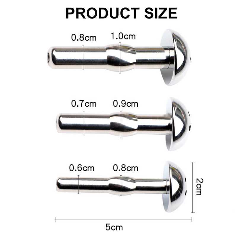 Stainless Steel Hollow Urethral Sounding Catheter Penis Plug Cum Stopper