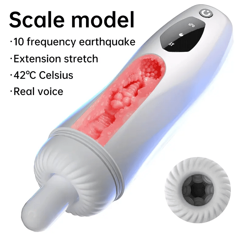 Telescopic Clamp Sucting Vibration Voice Automatic Masturbator