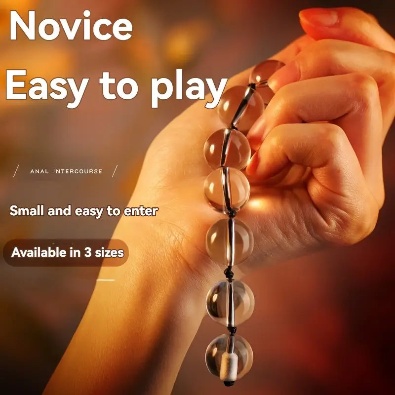 Unisex Sexy Toys Backyard Stimulating Anal Plug Crystal Pulling Beads