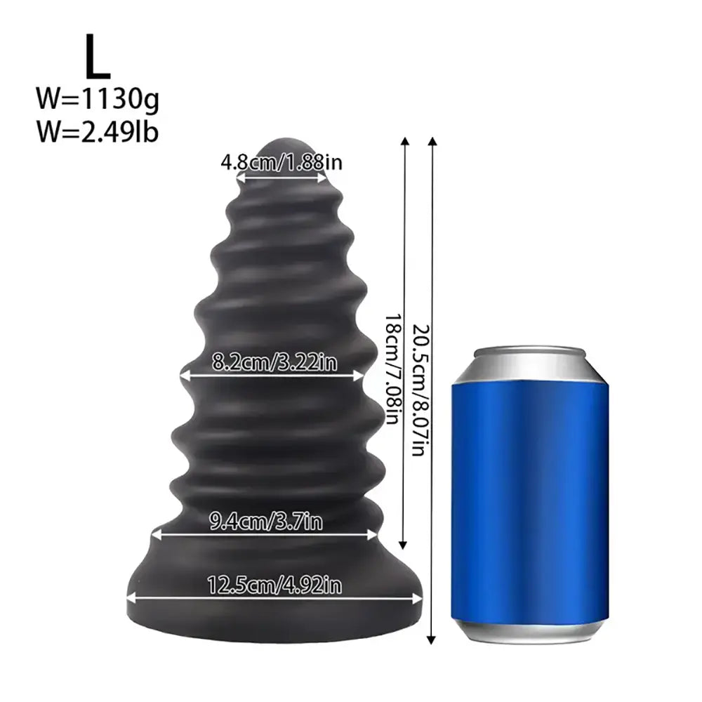 PVC Threaded Screw Anal Plug Large Novelty Fun Backdoor Anus Plug PVC Threaded Screw Anal Plug Large Novelty Fun Backdoor Anus Plug