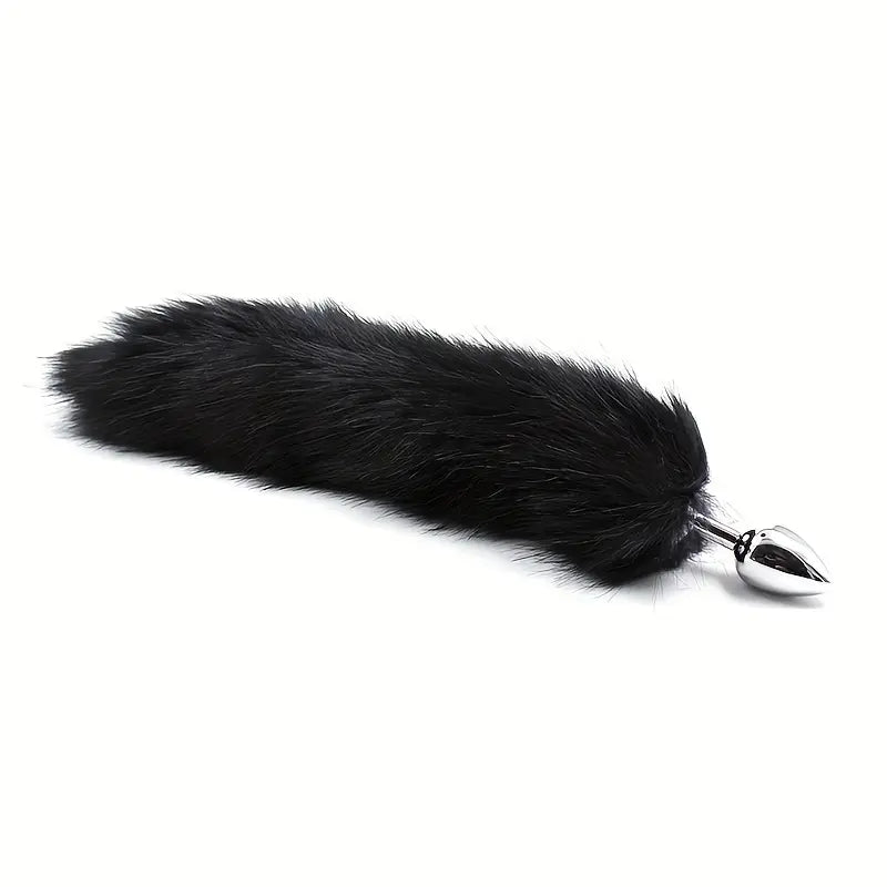 Three Size Dog Tail Metal Anal Plug Animal Tail Butt Plug Cosplay Sex Games