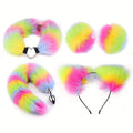 4pcs Butt Plug Anal Plug Set Fox Tail Anal Plug Cat Ears Headband Collar