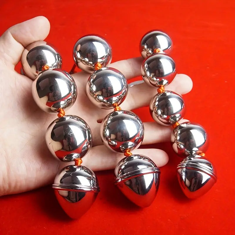 Metal Anal Beads Balls Training Sex Toy Butt Ass Plug For Prostate Massage