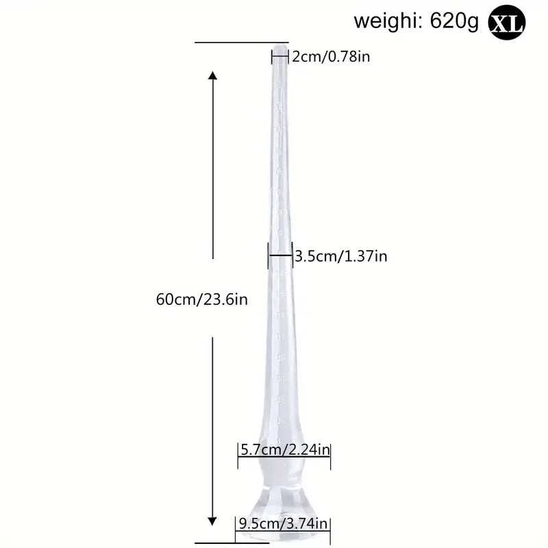 Crystal Butt Plug With Four Sizes PE Material With Engraved Scale Design