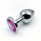 BDSM Metal Anal Plug With Gem Base For Beginner To Expert G-spot