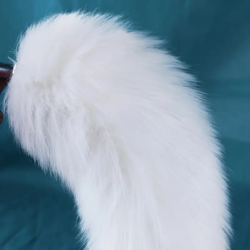 Detachable Faux Fur Fox Tail Metal Anal Plug Role-playing Anal Sex Toy