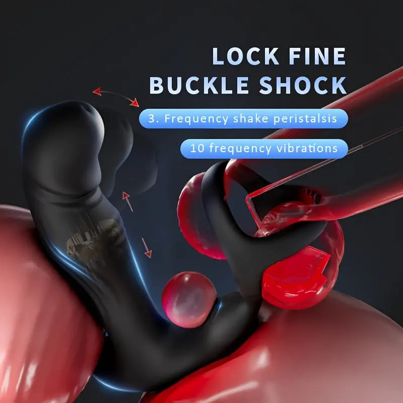 Unisex Black USB Charging Anal Plug Massager Toy Sex Toy Anus Dilator