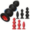 Silicone Anal Plug With Diamond Base Beginner Expert 3 Sizes Bead Ass Plug
