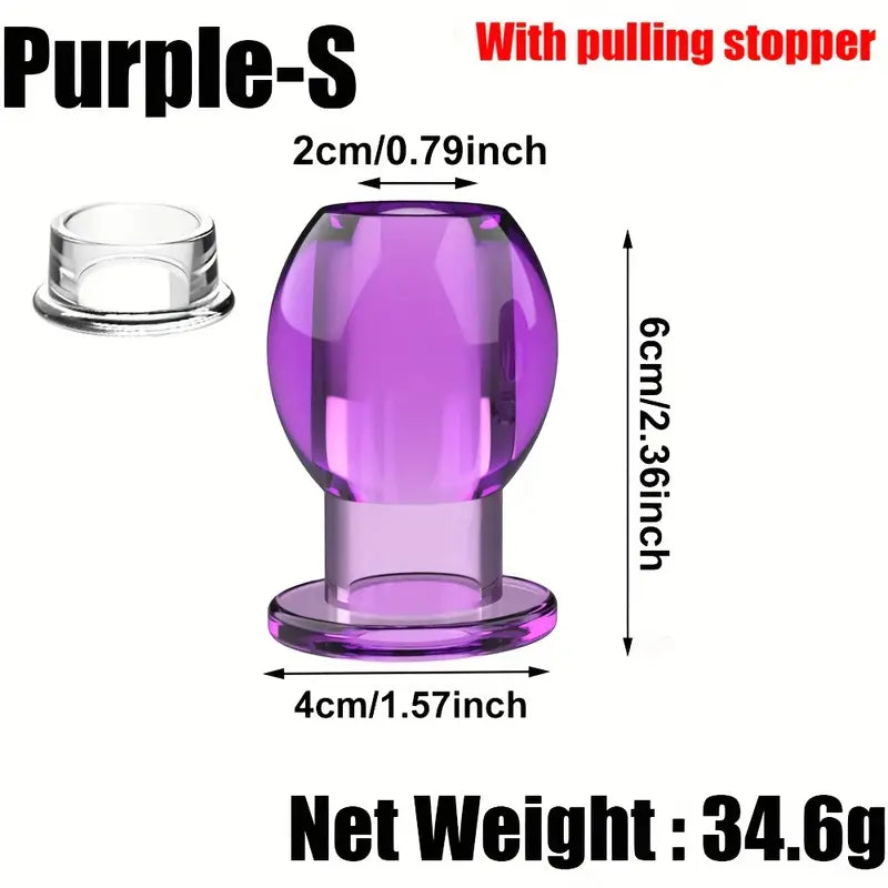 Hollow Anal Plug With Butt Stopper For Women Men Anal Butt Plug