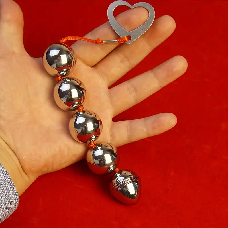 Metal Anal Beads Balls Training Sex Toy Butt Ass Plug For Prostate Massage