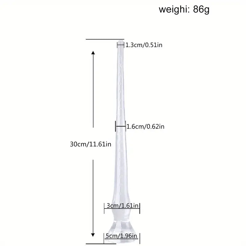 Crystal Butt Plug With Four Sizes PE Material With Engraved Scale Design