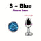 BDSM Metal Anal Plug With Gem Base For Beginner To Expert G-spot