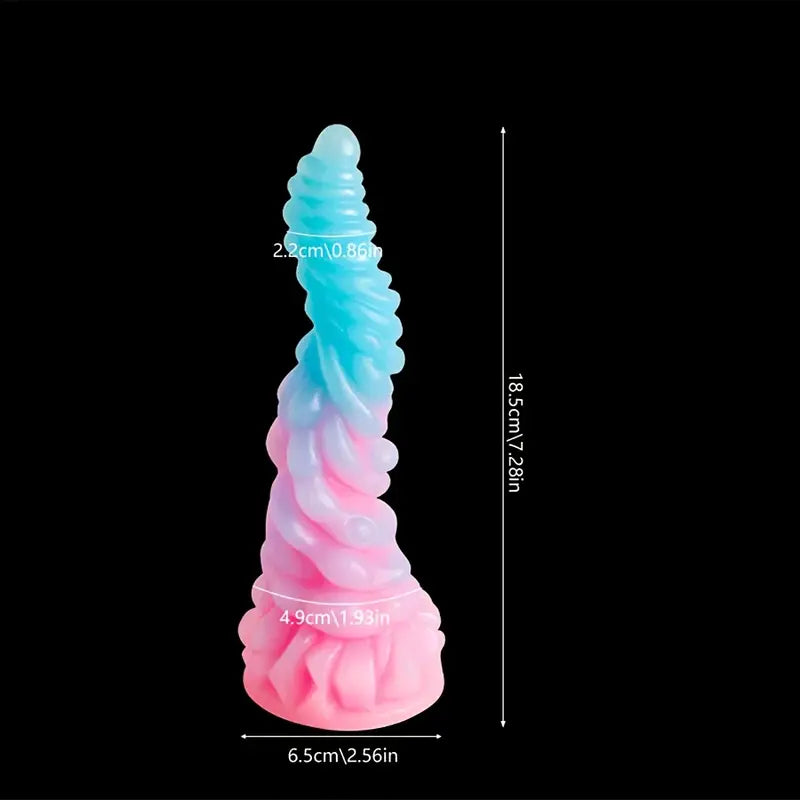 SM Shaped Luminous Anal Plug Silicone BDSM Sex Toy For Men Women