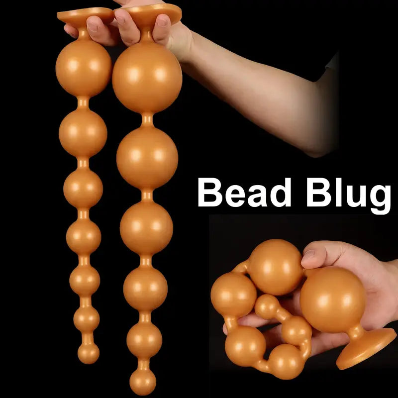 Silicone Bead Anal Plug Long Butt Plug For Dilation Big Ball Beads For Silicone Bead Anal Plug Long Butt Plug For Dilation Big Ball Beads For