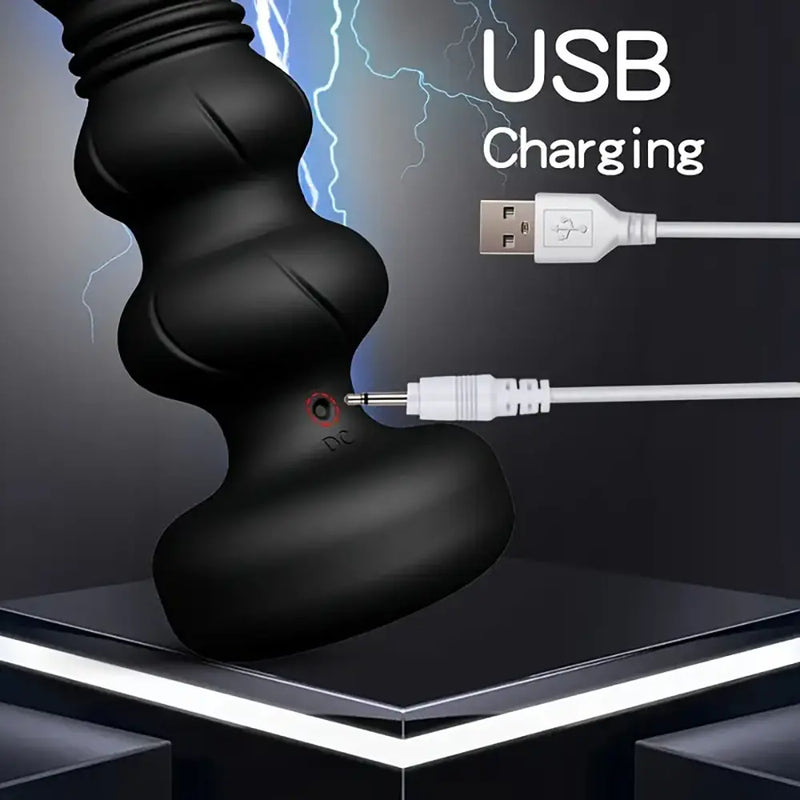 Double Motor Thrusting Sex Toy Anal Sex Toy Vibrating Butt Plug