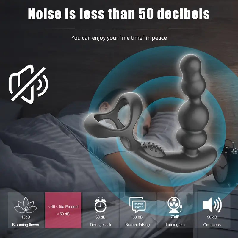 10 Vibration Modes 360° Rotation Thrusting Anal Vibrator with Remote Control