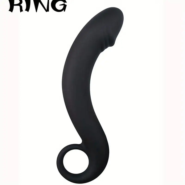 6.88in Black Curved Dildo For Women Clitoris Stimulator Erotic Sex Toy