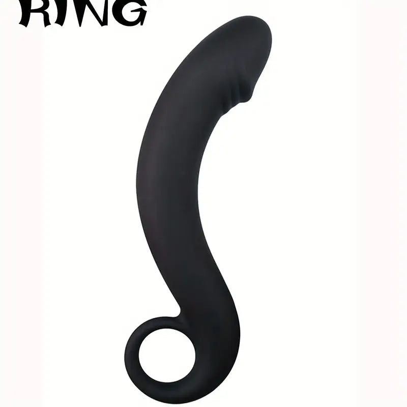 6.88in Black Curved Dildo For Women Clitoris Stimulator Erotic Sex Toy
