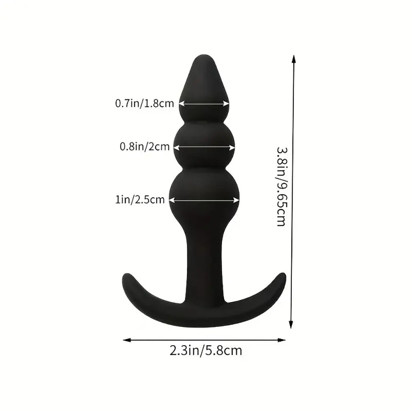 Silicone Arc-Shaped Bead Anal Plug Portable Dual-Use For Men Women