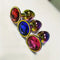 Colorful Anal Plug Three-in-One Pull Adult Sex Toy Metal Backyard