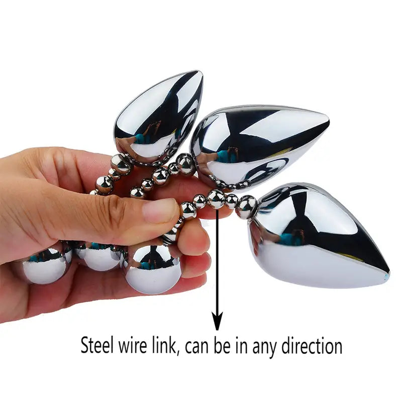 Metal Anal Plug For Men & Women Battery-Free Ideal For SM Play Cosplay