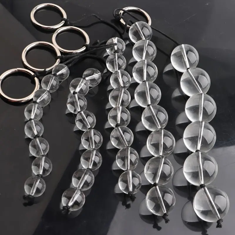 Crystal Glass Bead Anal Plug For Men Women Adult Sex Toy Beginners