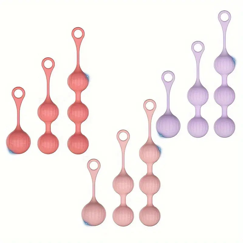 3-Piece Set Vibrating Spherical Toy For Anal Plug Stimulation Suitable Toy