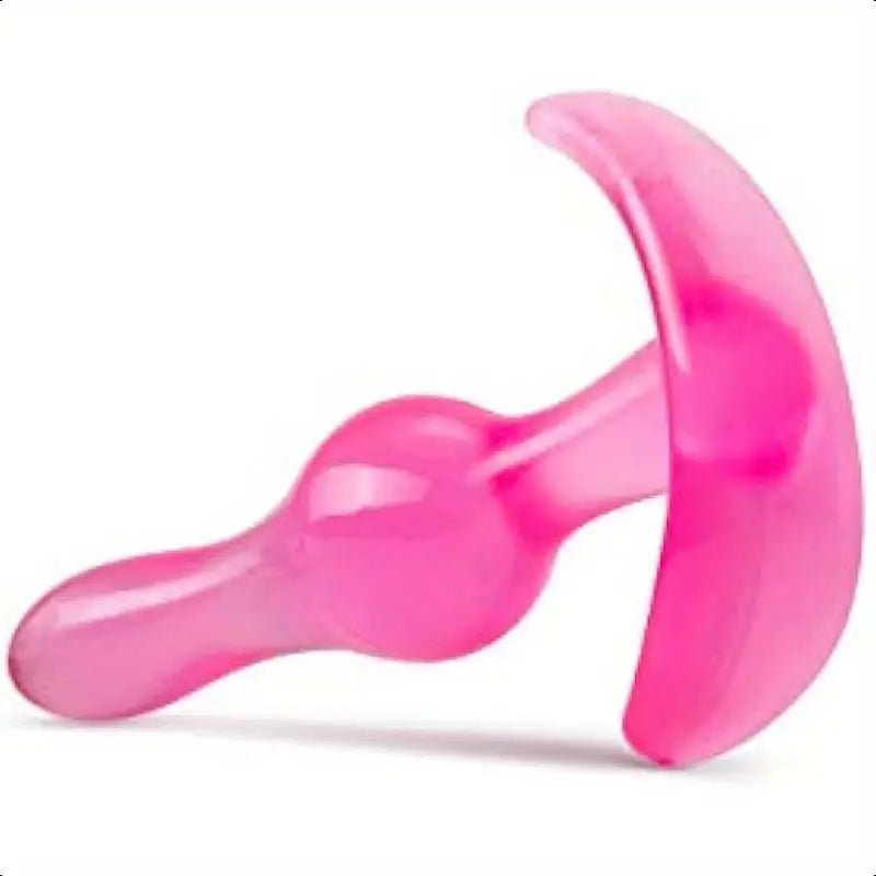 Blush Curvy Anal Plug Wearable 3.5" Beginners Tapered Soft Anal Toy