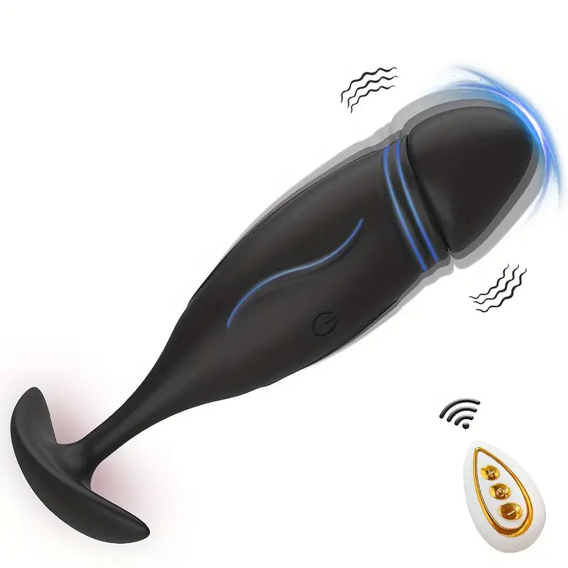 Vibrating Butt Plug Flexible Silicone 10 Vibration Modes Bullet Vibrator