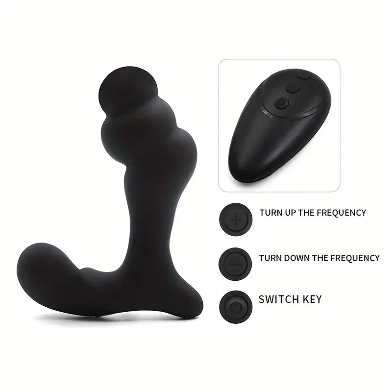 Anal Beads Graduated Anal Toy Prostate Massager with 10 Vibration Modes